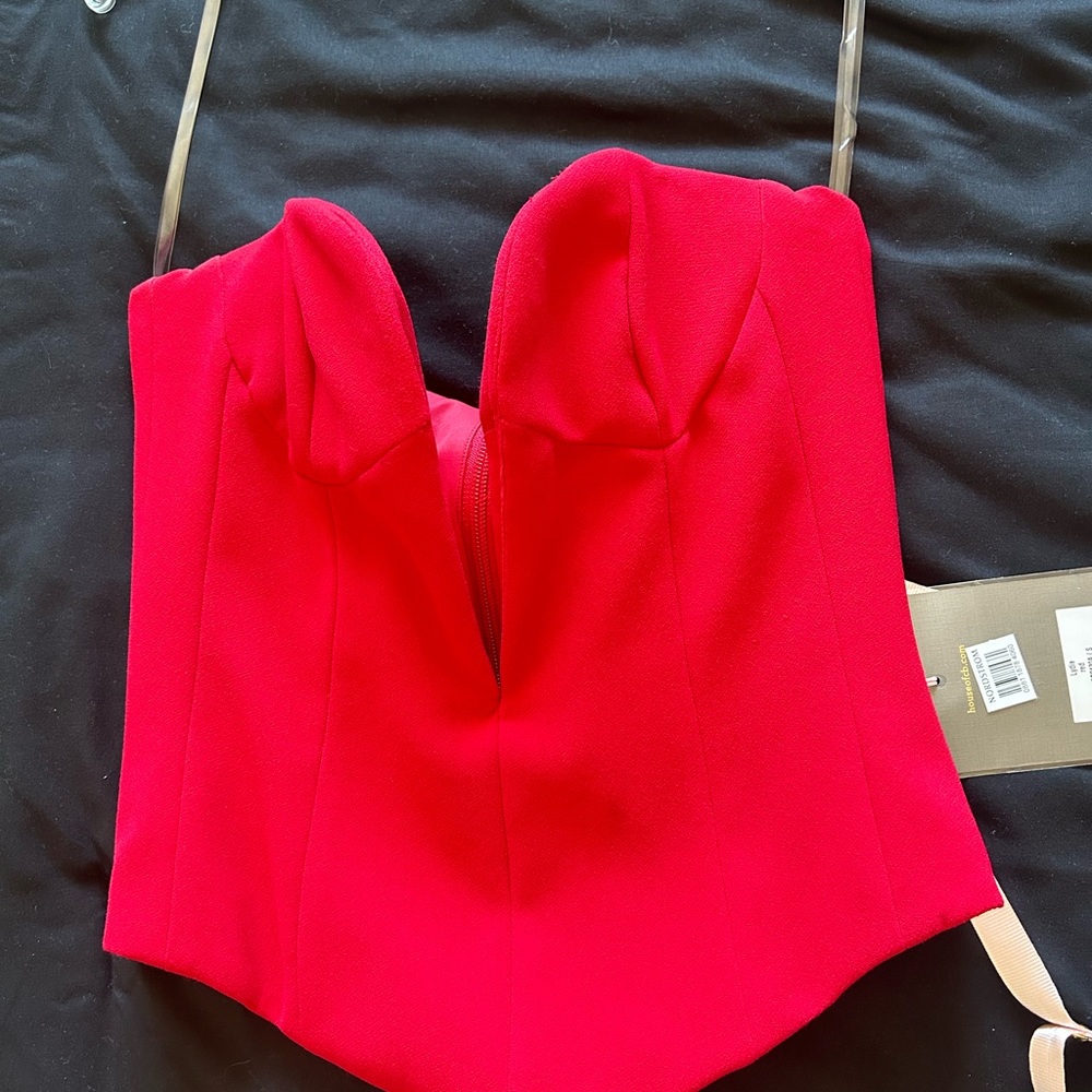 HOUSE OF CB Lydia top never worn red corset crop top sleeveless size small